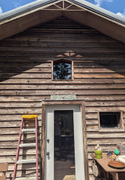 Exterior view of window opening