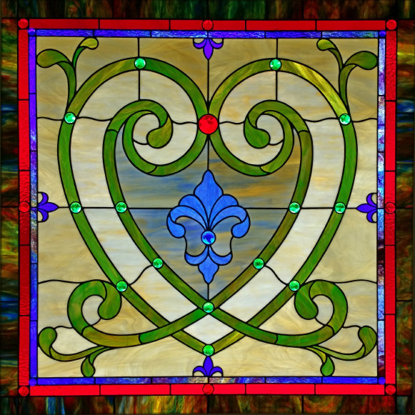 Christopher's Heart Stained Glass Window