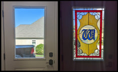 Garage Door Window - before and after