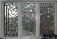 Some of the stained and beveled glass in Gary's Home