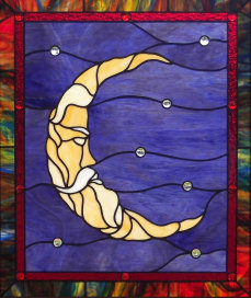 Baby's Moon Stained Glass Window