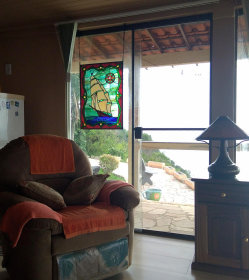 Rob's Window hanging in his home in Rio de Janeiro