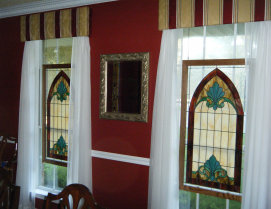 Set of St. Augustine Arch stained glass windows built for my home