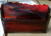 Stained glass business card holder