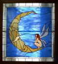 Fairy and the Moon stained glass