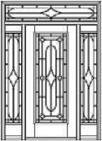Rectangular Transom with Sidelights 