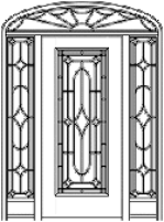 Elliptical Transom with Sidelights