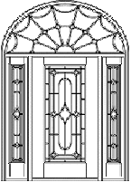 Semicircular Transom with Sidelights