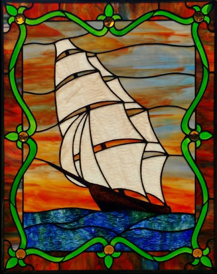 Victorian Clipper Stained Glass